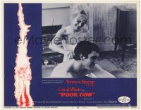 8k1133 POOR COW LC #3 1968 great close up of sexy Carol White giving Terence Stamp a massage!