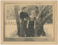 8k1136 PRAIRIE TRAILS LC 1920 great image of cowboy Tom Mix & pretty Kathleen O'Connor by tree!