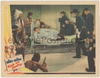 8k1152 RIDE 'EM COWBOY LC 1942 Lou Costello on bed between soldiers & Native American Indians!