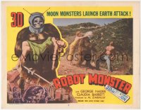 8k0528 ROBOT MONSTER 3D LC #5 1953 worst movie ever, Barrett tries to save Nader from wacky monster!