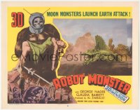 8k0531 ROBOT MONSTER 3D LC #6 1953 3-D, worst movie ever, alligator with fin strapped to back!