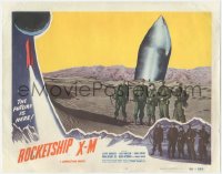 8k1157 ROCKETSHIP X-M LC #2 1950 cool image of Lloyd Bridges & crew on planet's surface by ship!