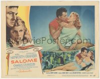 8k1164 SALOME LC #8 1953 best romantic close up of beautiful Rita Hayworth & Stewart Granger!