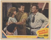 8k1165 SALUTE TO THE MARINES LC #8 1943 Wallace Beery by Lundigan saying goodbye to Marilyn Maxwell!