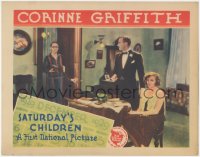 8k1168 SATURDAY'S CHILDREN LC 1929 pretty Corinne Griffith with Albert Conti & Alma Tell!