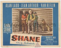 8k1178 SHANE LC #1 1953 Emile Meyer, John Dierkes & ultimate bad guy Jack Palance outside bar!
