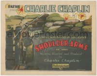 8k0687 SHOULDER ARMS TC R1922 WWI soldier Charlie Chaplin in his second million dollar picture!