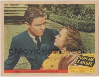 8k1192 SON OF LASSIE LC #6 1945 close up of young Peter Lawford holding pretty June Lockhart!