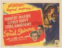 8k0694 SPIRAL STAIRCASE TC 1946 art of Dorothy McGuire w/ candle, George Brent & Ethel Barrymore!