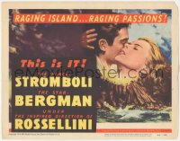 8k0697 STROMBOLI TC 1950 Ingrid Bergman, directed by Roberto Rossellini, cool volcano art!