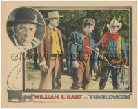 8k1250 TUMBLEWEEDS LC 1925 great image of William S. Hart capturing a bad guy with his lasso!