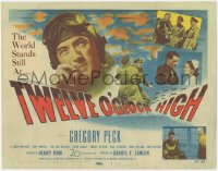 8k0708 TWELVE O'CLOCK HIGH TC 1950 cool image of smoking World War II pilot Gregory Peck!
