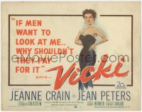 8k0717 VICKI TC 1953 if men want to look at sexy bad girl Jean Peters, she'll make them pay!