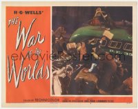 8k0536 WAR OF THE WORLDS LC #3 1953 H.G. Wells classic, crowd of people trying to escape aliens!