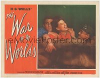8k0538 WAR OF THE WORLDS LC #8 1953 Gene Barry & Les Tremayne hold down hysterical Ann Robinson!