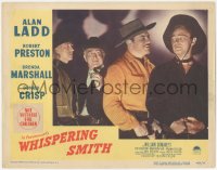 8k1280 WHISPERING SMITH LC #7 1948 Donald Crisp laughs as Robert Preston intimidates Alan Ladd!
