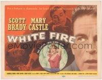 8k0722 WHITE FIRE TC 1953 for a fortune in diamonds he faced a thousand moments of deadly danger!