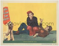 8k1309 YOU GOTTA STAY HAPPY LC #3 1948 wacky image of Joan Fontaine sitting on James Stewart!
