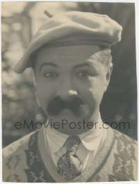 8m0216 BILLY BEVAN deluxe 9x12 still 1920s head & shoulders portrait with big mustache & beret!