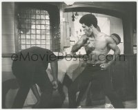 8m0217 BLACK BELT JONES deluxe 11x13.75 still 1974 c/u of Jim Dragon Kelly beating up bad guys!