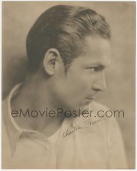 8m0226 CHARLES FARRELL 11x14 still 1920s great profile portrait with facsimile signature!
