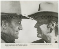8m0228 CHISUM deluxe 11x13.5 still 1970 best c/u of John Wayne & Forrest Tucker engaging in battle!