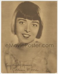 8m0234 COLLEEN MOORE 11x14 still 1920s head & shoulders portrait with facsimile signature!