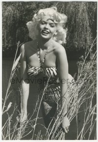 8m0258 JAYNE MANSFIELD deluxe English 8.25x12 news photo 1950s Monroe-like water nymph by Woodfield!