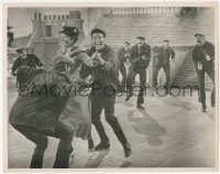 8m0280 MARY POPPINS deluxe 11x14 still 1964 Julie Andrews & Dick Van Dyke with chimney sweeps!