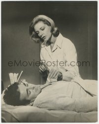 8m0302 SHOCK TREATMENT deluxe 11x14 still 1964 doctor Lauren Bacall injecting Stuart Whitman!