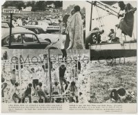 8m0320 WOODSTOCK deluxe 11x13.25 still 1970 cool photo montage including director Wadleigh candid!