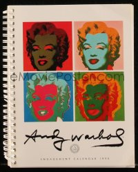 8m1178 ANDY WARHOL 7x9 engagement calendar 1990 great art of Marilyn Monroe on the cover!