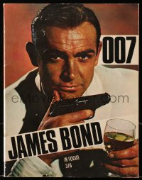8m0988 007 JAMES BOND IN FOCUS English softcover book 1964 images from Sean Connery's spy movies!