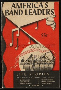 8m0992 AMERICA'S BAND LEADERS softcover book 1942 Glenn Miller, Benny Goodman, Tommy Dorsey & more!
