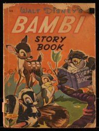 8m0995 BAMBI Whitman softcover book 1942 Felix Salten story from which Disney's cartoon originated!