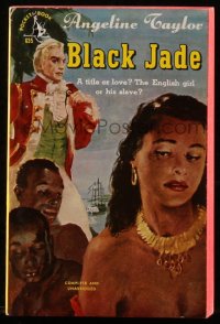 8m1094 BLACK JADE paperback book 1949 Meltzoff cover art, a strange love between Englishman & slave!