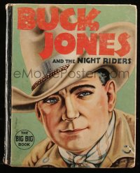 8m0847 BUCK JONES & THE NIGHT RIDERS Big Big Book hardcover book 1937 illustrations by Hal Arbo!