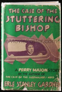 8m0850 CASE OF THE STUTTERING BISHOP hardcover book 1936 Erle Stanley Gardner's Perry Mason novel!