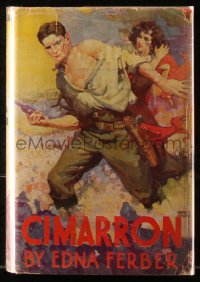 8m0854 CIMARRON Grosset & Dunlap hardcover book 1931 Edna Ferber, Fredric C. Madan cover art!