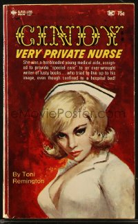 8m1100 CINDY: VERY PRIVATE NURSE paperback book 1967 hot-blooded young medical aid providing special care!