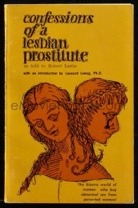 8m1101 CONFESSIONS OF A LESBIAN PROSTITUTE paperback book 1965 women buy sex from perverted women!