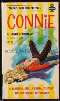 8m1102 CONNIE 3rd edition paperback book 1960 a beautiful girl, brutal assault, shattering aftermath!