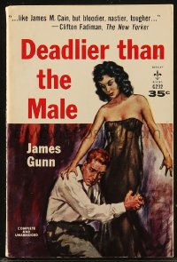 8m1105 DEADLIER THAN THE MALE Berkley edition paperback book 1959 he liked all sorts of girls!