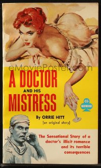 8m1106 DOCTOR & HIS MISTRESS paperback book 1960 doctor's illicit romance & terrible consequences!