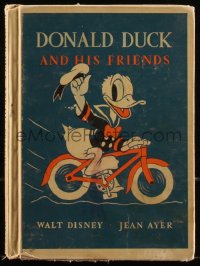 8m0867 DONALD DUCK hardcover book 1939 art with his friends illustrated by The Walt Disney Studio!