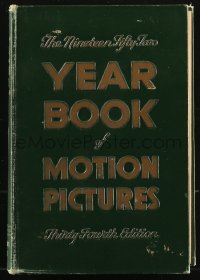 8m1199 FILM DAILY YEARBOOK OF MOTION PICTURES hardcover book 1952 filled with movie information!