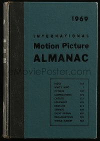 8m1219 INTERNATIONAL MOTION PICTURE ALMANAC hardcover book 1969 loaded with great information!