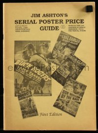 8m1031 JIM ASHTON'S SERIAL POSTER PRICE GUIDE signed 1st edition softcover book 1989 by the author!