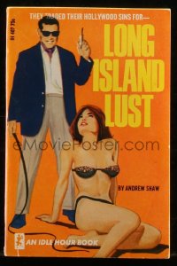 8m1124 LONG ISLAND LUST paperback book 1966 they traded their Hollywood sins for it, sexy art!