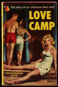 8m1125 LOVE CAMP paperback book 1953 the story of an infamous Nazi cult, Hitler's harem, Paul art!